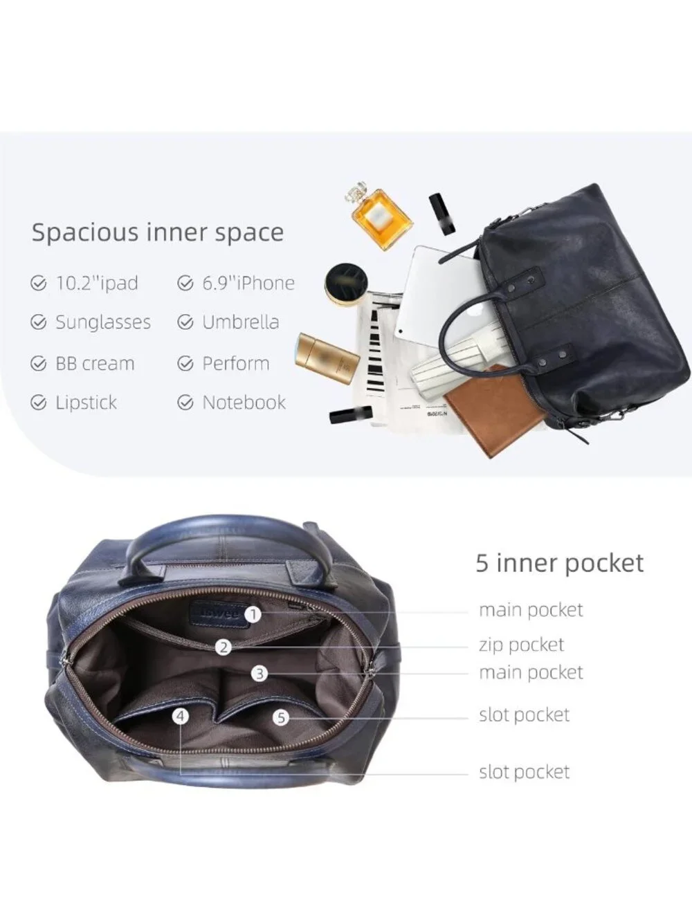 Stylish Leather Satchel Bag for Women - Versatile Handbag, Shoulder & Hobo Tote